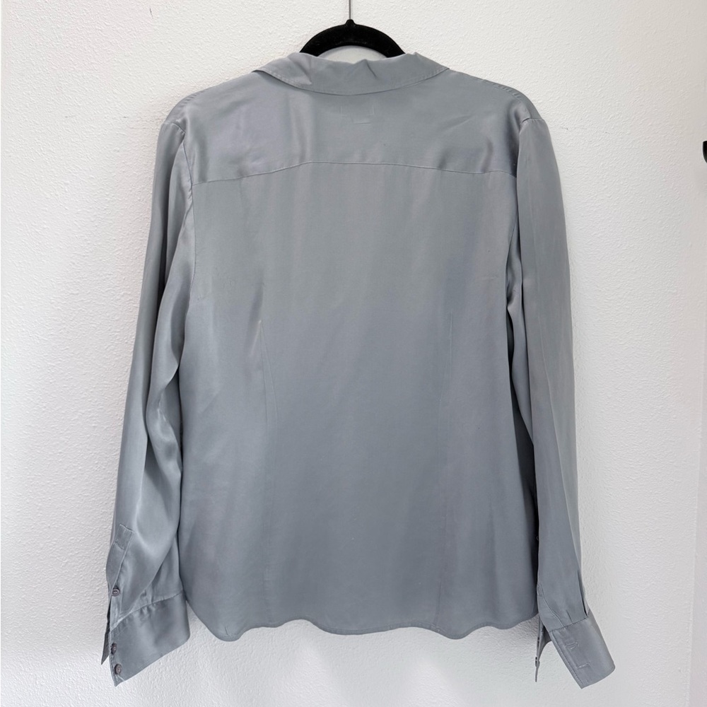 Talbots 100% Silk Button-Front Blouse, Flowy, Size 14 - Picture 4 of 5